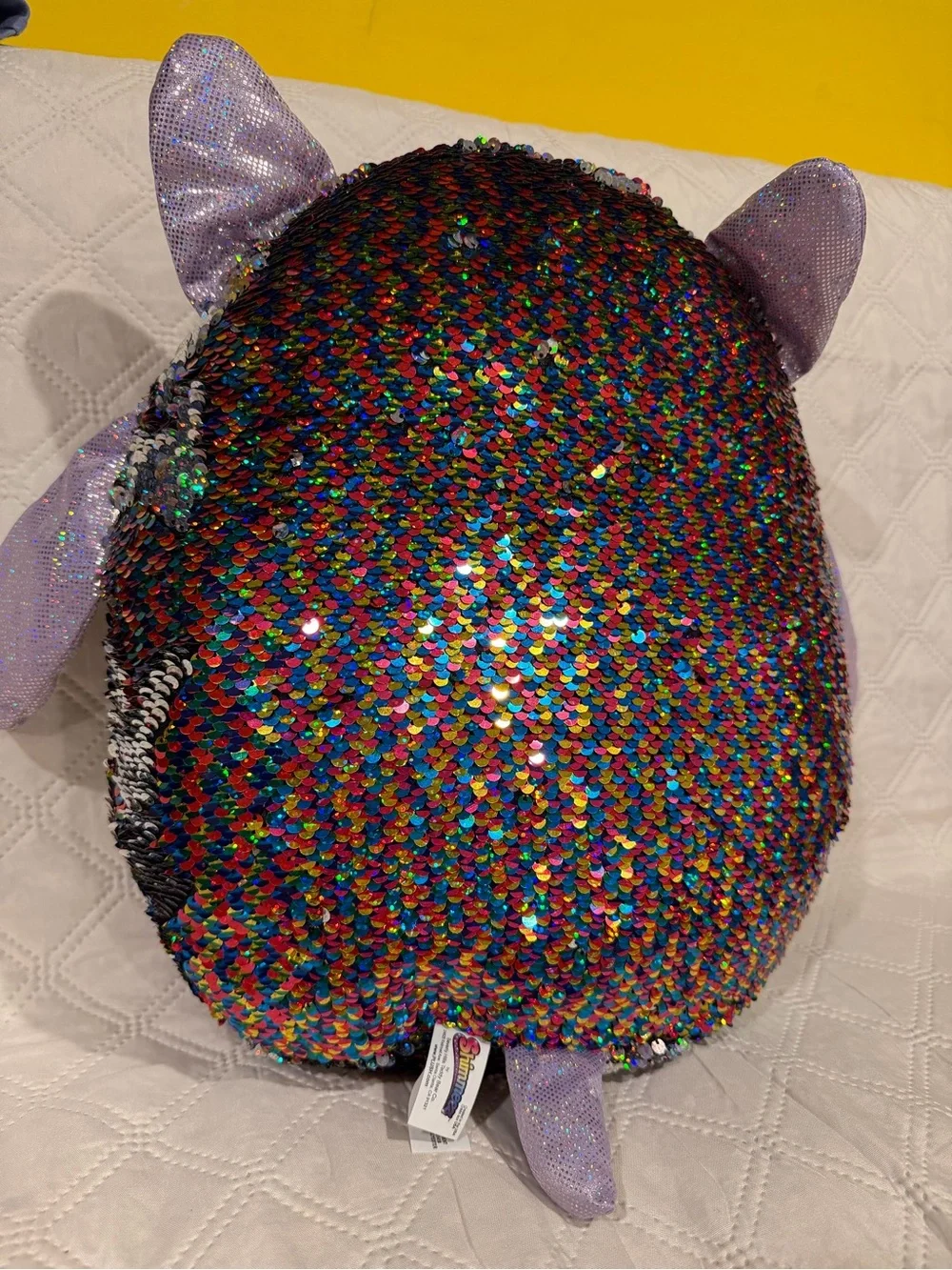 Owl sequin pillow